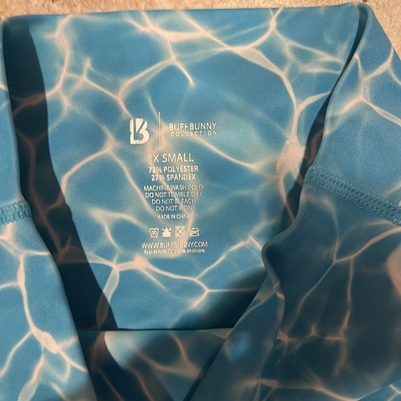 Buff Bunny Limitless Leggings Reflection Aqua Print XS Pockets Buffbunny - Picture 4 of 9